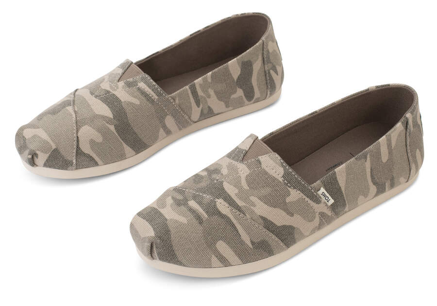 Toms Alpargata Camo Női Alpargatas Szürke Barna Szürke Camo Magyarország | HU472-035