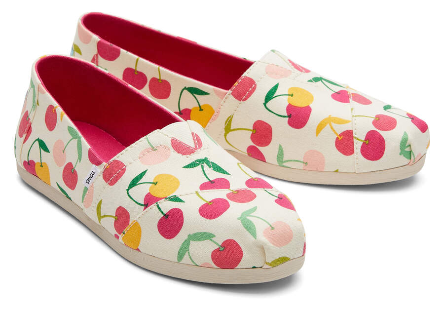 Toms Alpargata Cherries Női Alpargatas Krém Magyarország | HU370-624