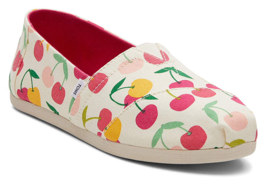 Toms Alpargata Cherries Női Alpargatas Krém Magyarország | HU370-624