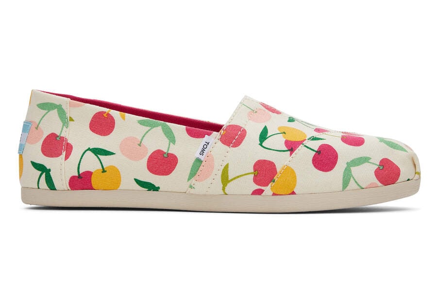 Toms Alpargata Cherries Női Alpargatas Krém Magyarország | HU370-624