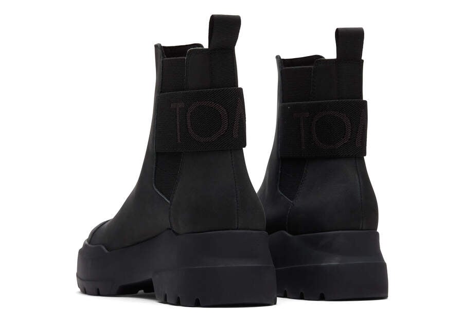 Toms Alpargata Combat Boot Női Csizma Fekete Magyarország | HU732-097