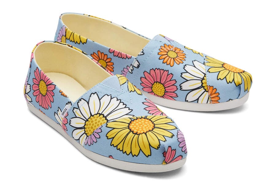 Toms Alpargata Daisies Női Alpargatas Kék Magyarország | HU599-059