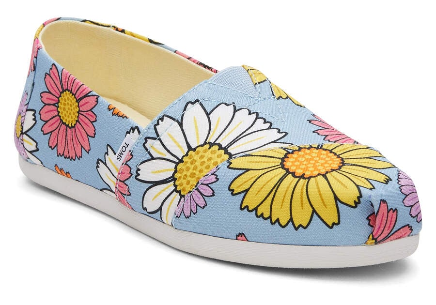 Toms Alpargata Daisies Női Alpargatas Kék Magyarország | HU599-059