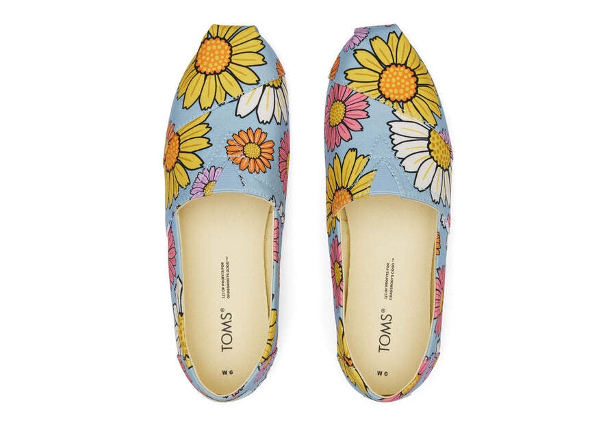 Toms Alpargata Daisies Női Alpargatas Kék Magyarország | HU599-059