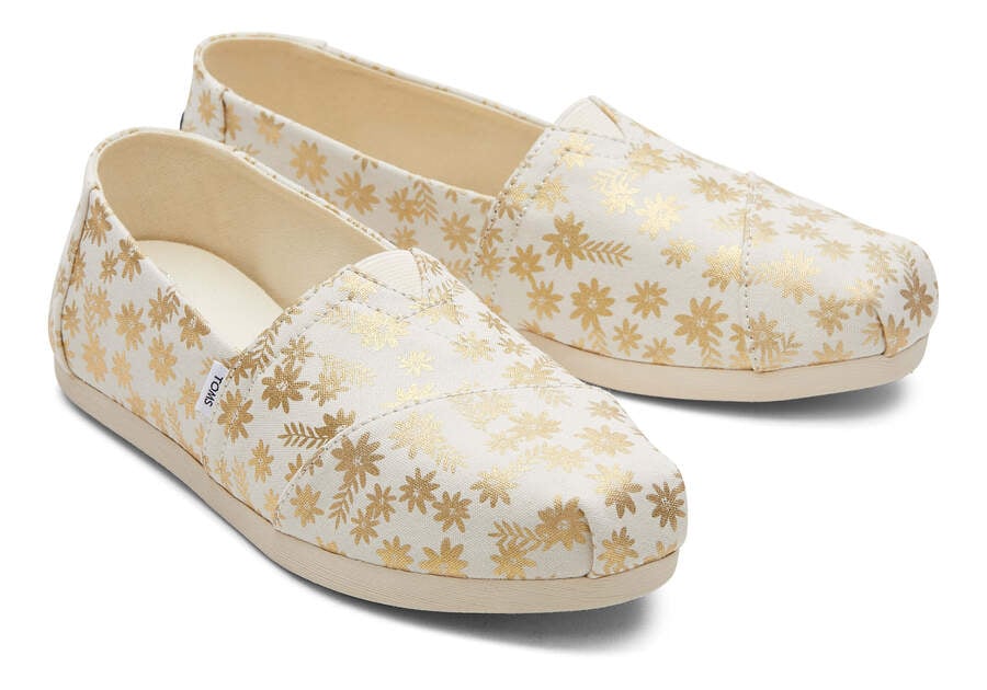 Toms Alpargata Floral Blooms Női Alpargatas Bézs Magyarország | HU400-351