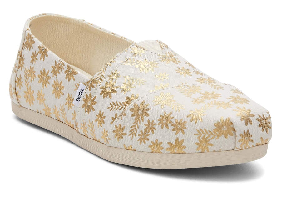 Toms Alpargata Floral Blooms Női Alpargatas Bézs Magyarország | HU400-351