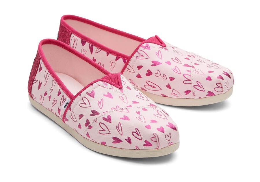 Toms Alpargata Foil Hearts Női Alpargatas Rózsaszín Magyarország | HU634-659