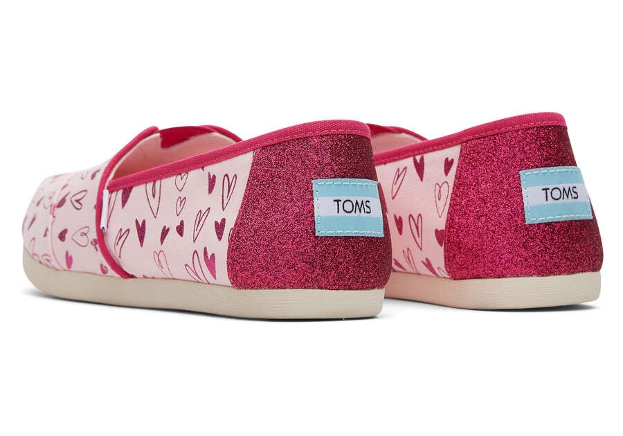 Toms Alpargata Foil Hearts Női Alpargatas Rózsaszín Magyarország | HU634-659