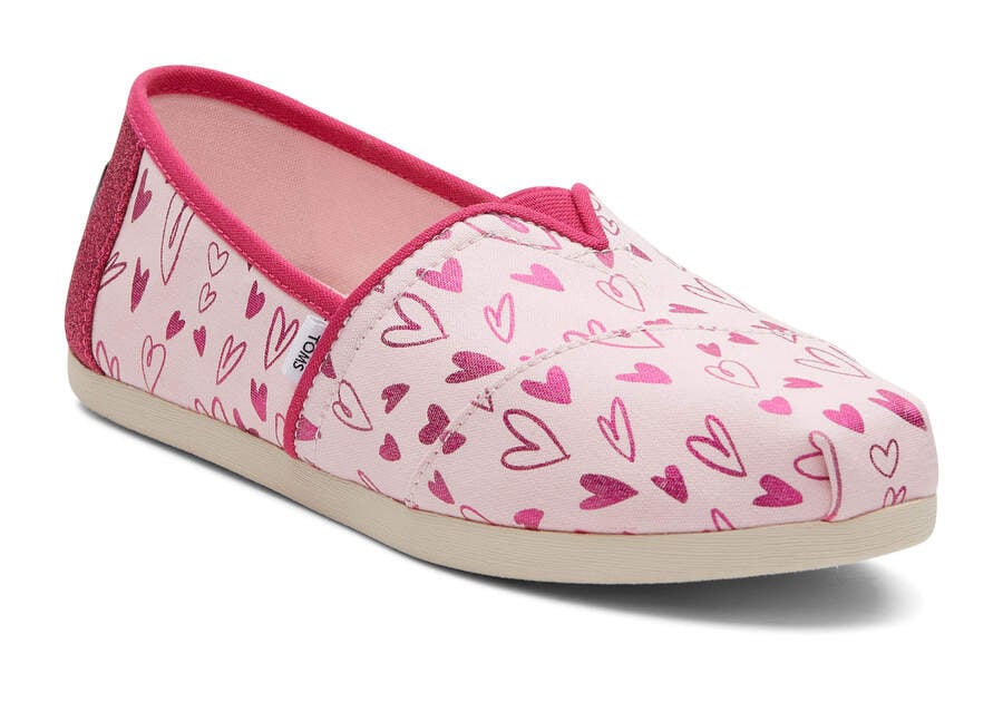 Toms Alpargata Foil Hearts Női Alpargatas Rózsaszín Magyarország | HU634-659