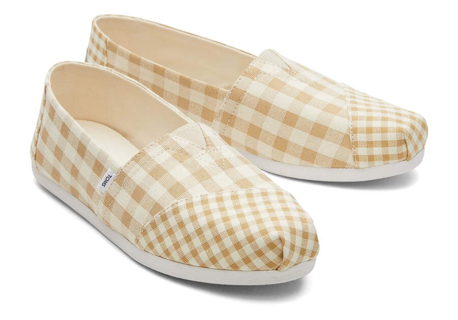 Toms Alpargata Gingham Női Alpargatas Barna Magyarország | HU540-728