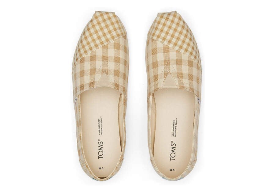 Toms Alpargata Gingham Női Alpargatas Barna Magyarország | HU540-728