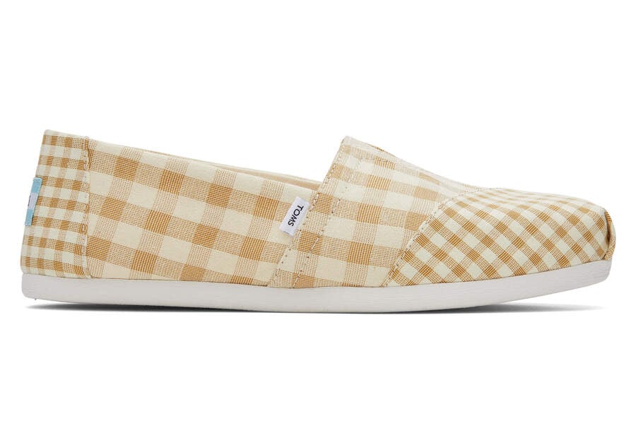 Toms Alpargata Gingham Női Alpargatas Barna Magyarország | HU540-728