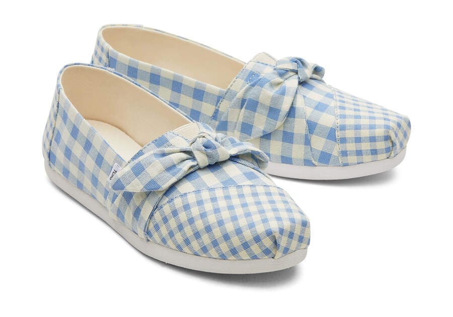 Toms Alpargata Gingham Női Alpargatas Kék Magyarország | HU322-252