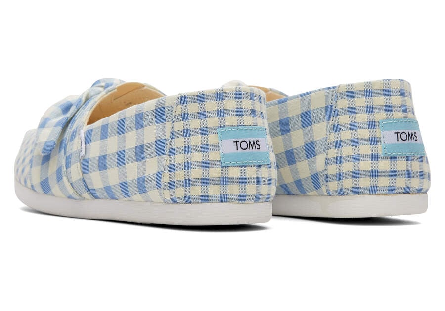 Toms Alpargata Gingham Női Alpargatas Kék Magyarország | HU322-252