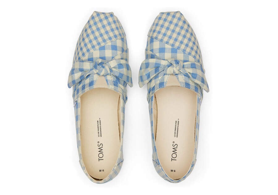 Toms Alpargata Gingham Női Alpargatas Kék Magyarország | HU322-252