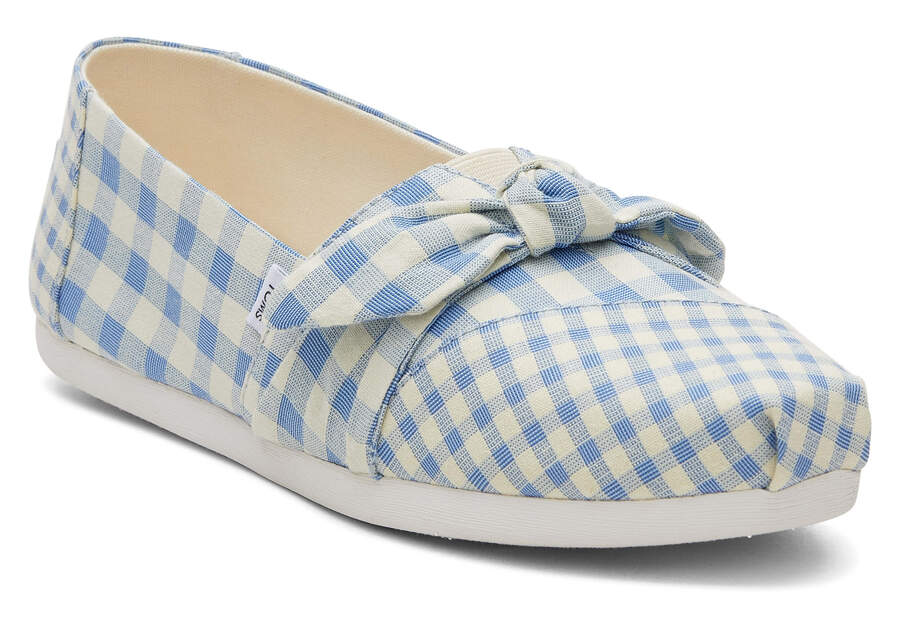 Toms Alpargata Gingham Női Alpargatas Kék Magyarország | HU322-252