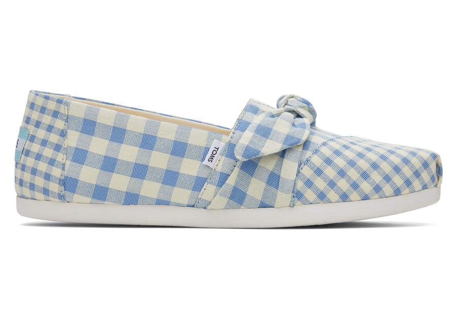 Toms Alpargata Gingham Női Alpargatas Kék Magyarország | HU322-252