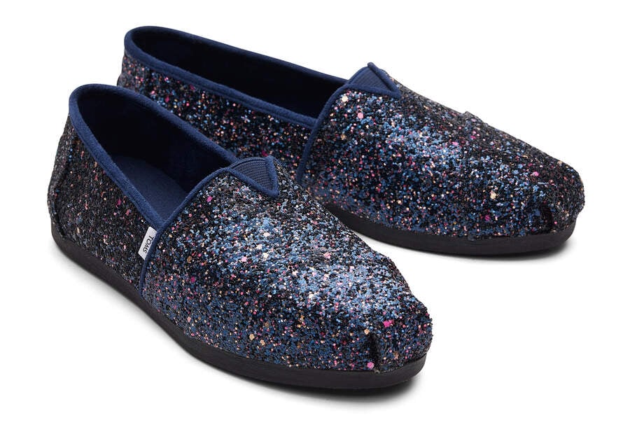 Toms Alpargata Glitter Női Alpargatas Kék Magyarország | HU860-078