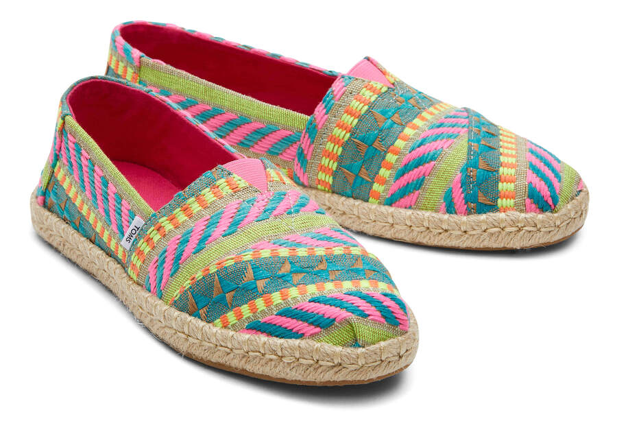 Toms Alpargata Global Jaquard Rope Espadrille Női Espadrilles Rózsaszín Magyarország | HU405-697