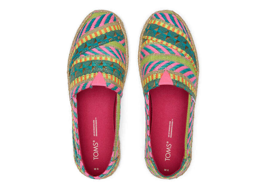 Toms Alpargata Global Jaquard Rope Espadrille Női Espadrilles Rózsaszín Magyarország | HU405-697