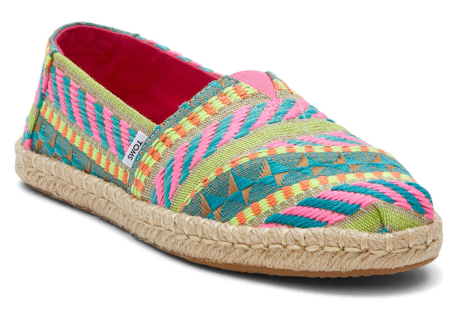 Toms Alpargata Global Jaquard Rope Espadrille Női Espadrilles Rózsaszín Magyarország | HU405-697