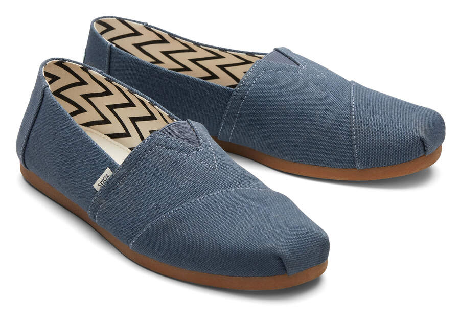 Toms Alpargata Heritage Vászon Férfi Alpargatas Sötétkék Magyarország | HU632-320