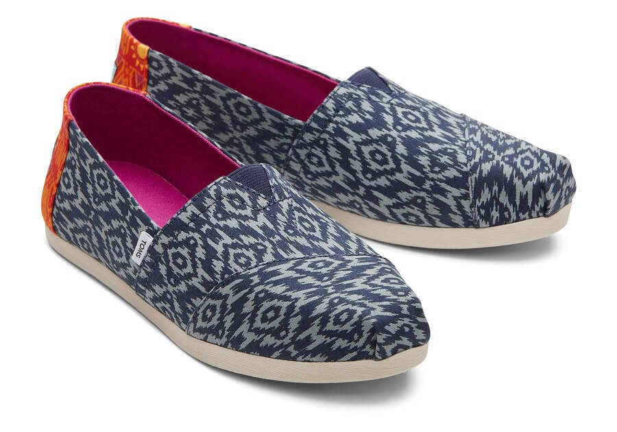 Toms Alpargata Ikat Diamonds Női Alpargatas Kék Magyarország | HU572-734