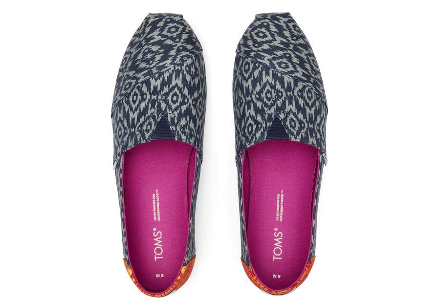 Toms Alpargata Ikat Diamonds Női Alpargatas Kék Magyarország | HU572-734