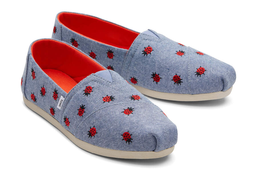 Toms Alpargata Ladybugs Női Alpargatas Kék Magyarország | HU354-408