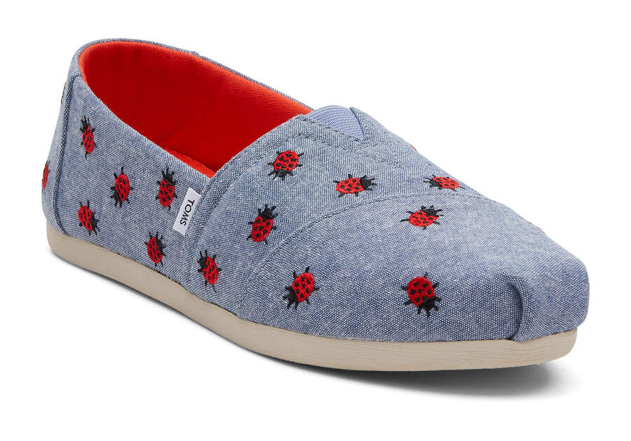 Toms Alpargata Ladybugs Női Alpargatas Kék Magyarország | HU354-408