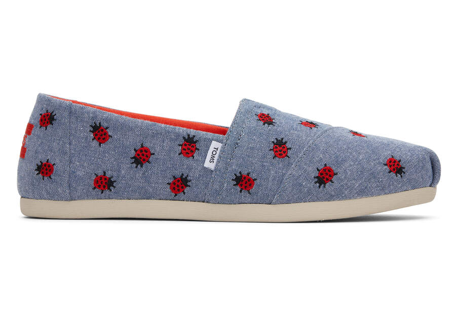 Toms Alpargata Ladybugs Női Alpargatas Kék Magyarország | HU354-408