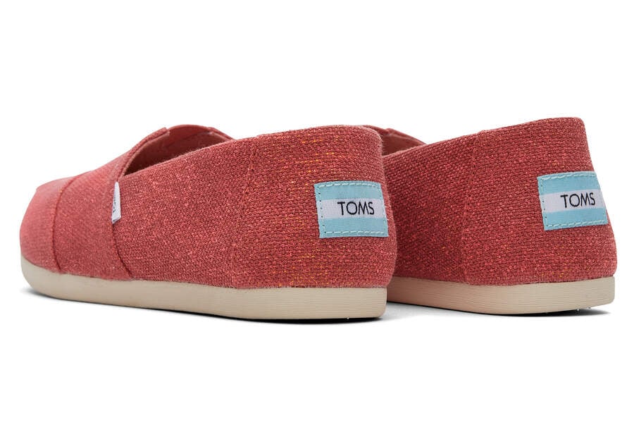 Toms Alpargata Metallic Linen Női Alpargatas Piros Metal Magyarország | HU150-079