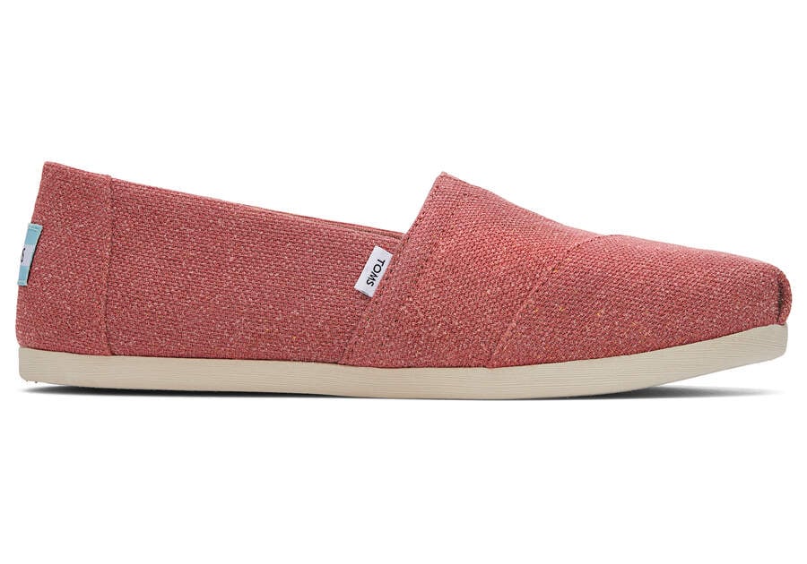 Toms Alpargata Metallic Linen Női Alpargatas Piros Metal Magyarország | HU150-079