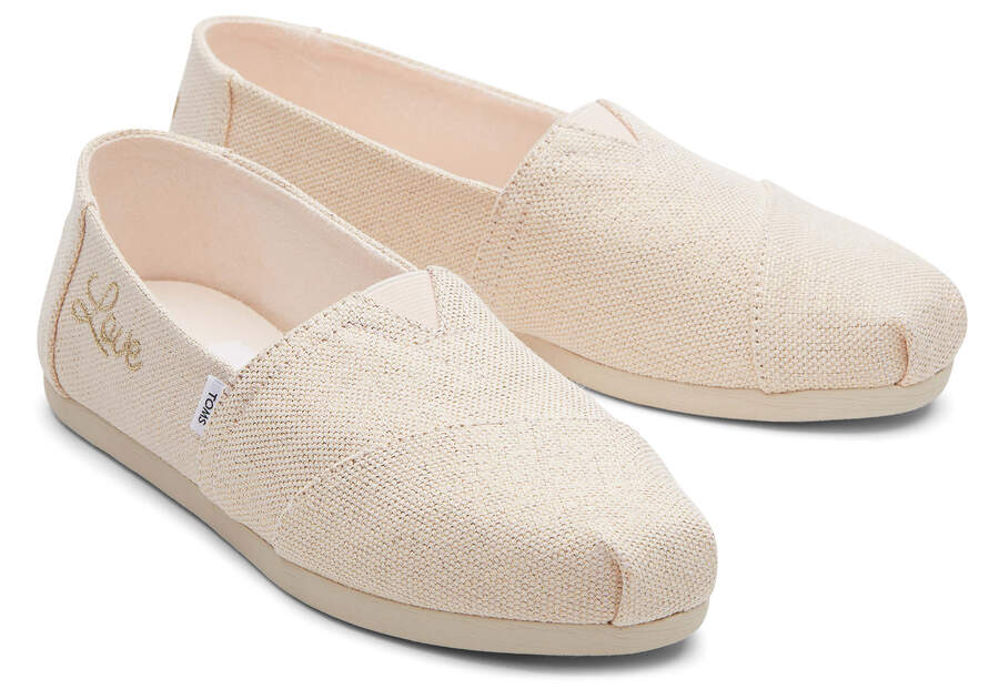 Toms Alpargata Metallic Linen Női Alpargatas Rózsaszín Metal Magyarország | HU650-657