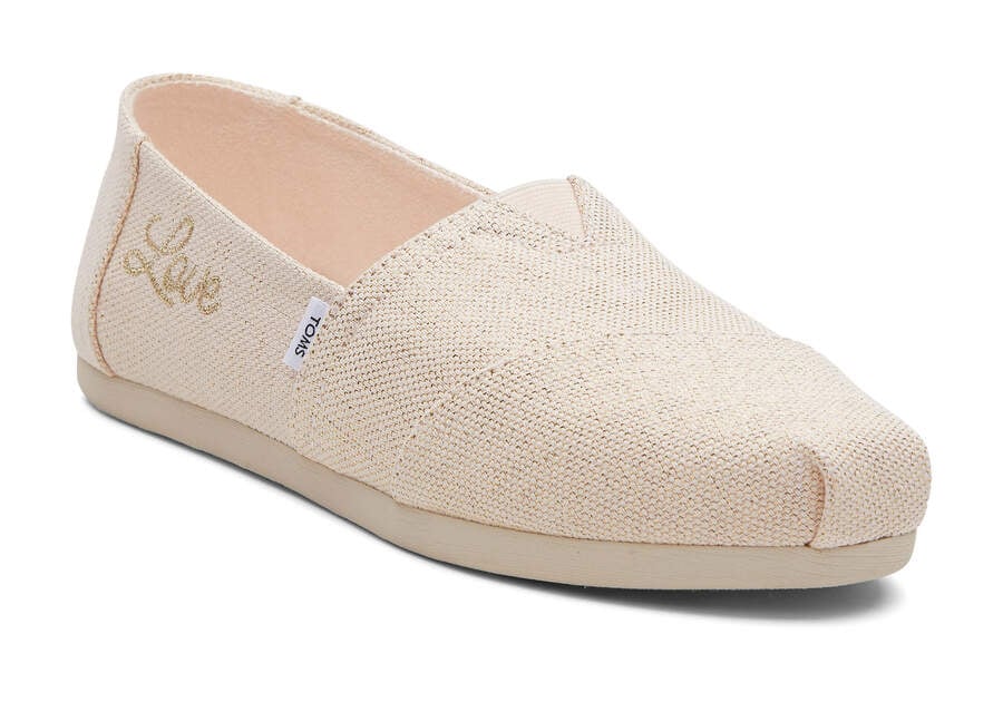 Toms Alpargata Metallic Linen Női Alpargatas Rózsaszín Metal Magyarország | HU650-657