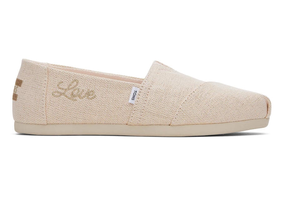 Toms Alpargata Metallic Linen Női Alpargatas Rózsaszín Metal Magyarország | HU650-657