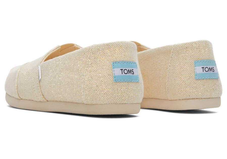 Toms Alpargata Metallic Linen Női Alpargatas Krém Metal Magyarország | HU778-633