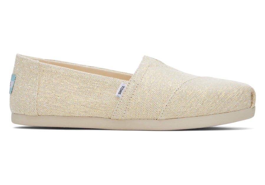 Toms Alpargata Metallic Linen Női Alpargatas Krém Metal Magyarország | HU778-633