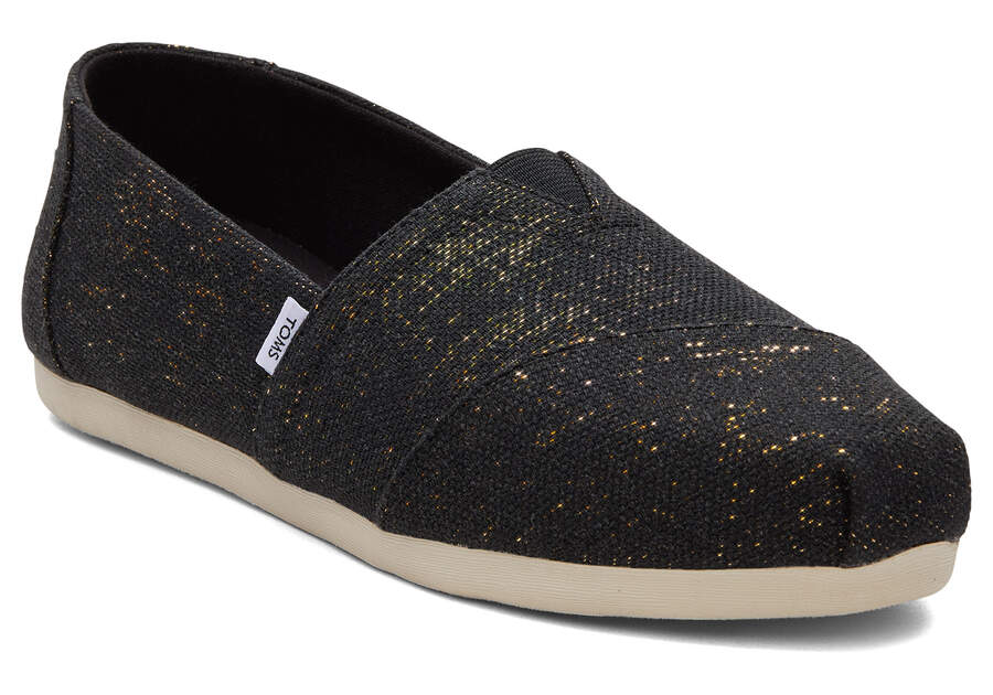 Toms Alpargata Metallic Linen Női Alpargatas Fekete Metal Magyarország | HU864-559