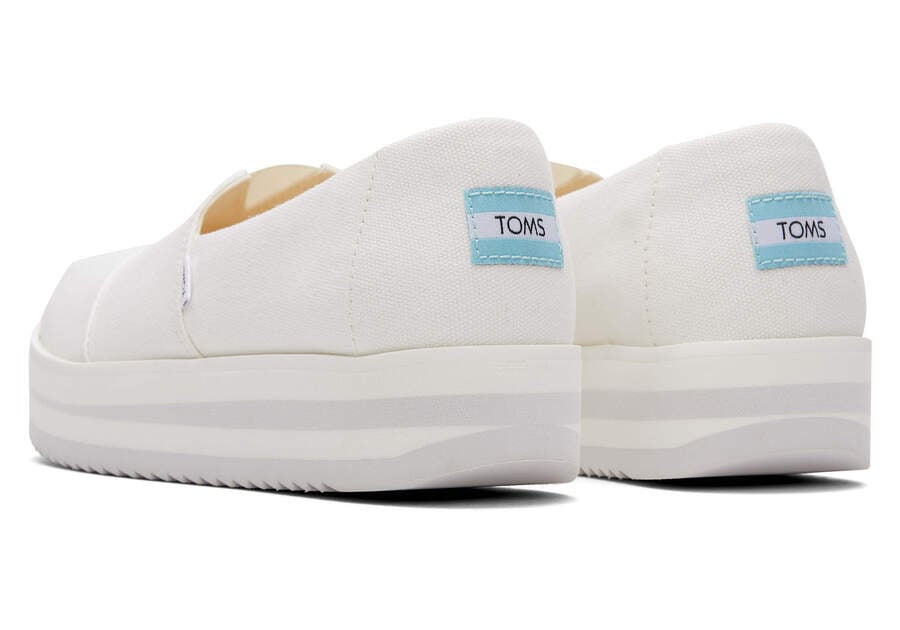 Toms Alpargata Midform Espadrille Női Platform Cipő Fehér Magyarország | HU232-333