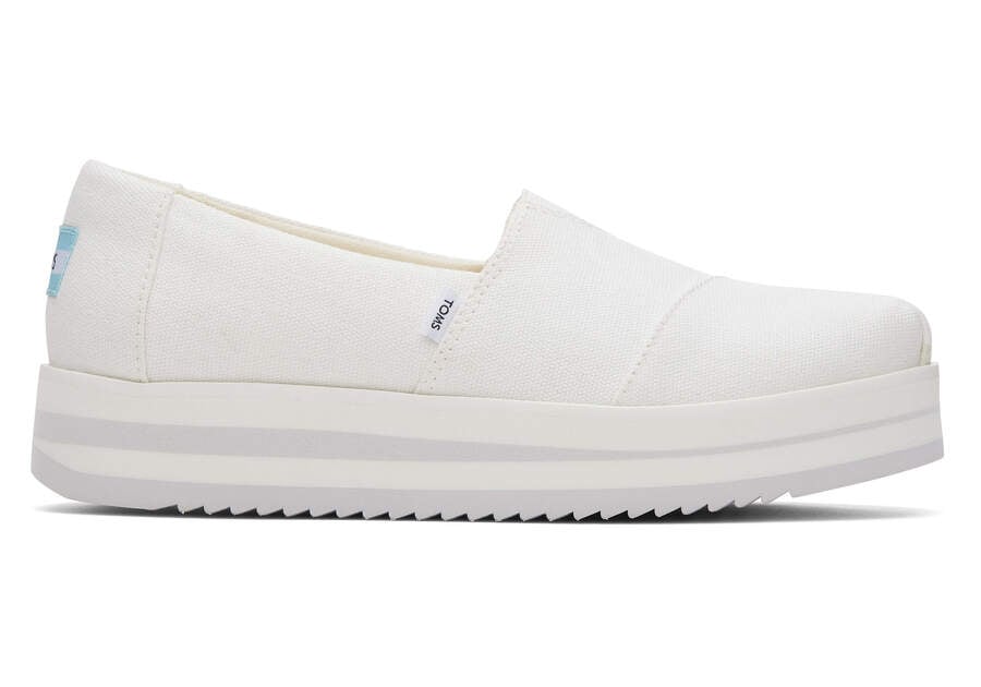 Toms Alpargata Midform Espadrille Női Platform Cipő Fehér Magyarország | HU232-333