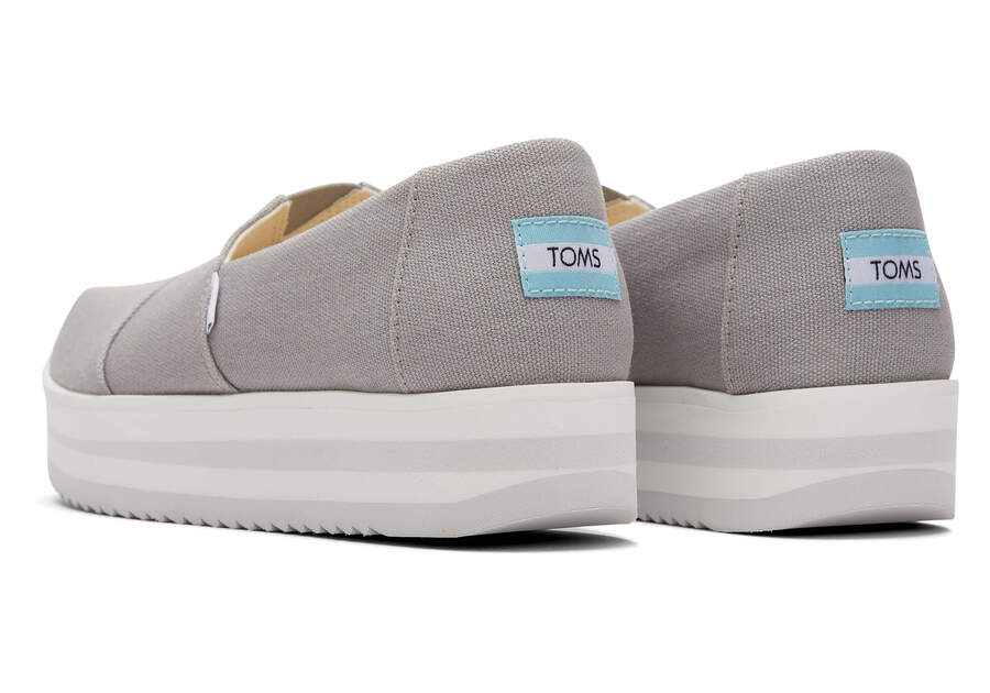 Toms Alpargata Midform Espadrille Női Platform Cipő Szürke Magyarország | HU743-783