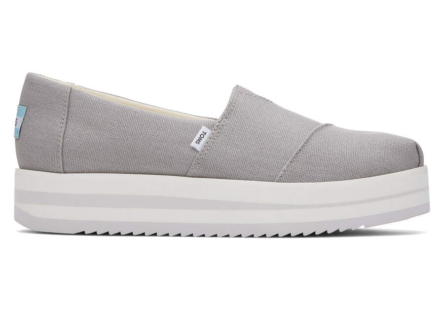 Toms Alpargata Midform Espadrille Női Platform Cipő Szürke Magyarország | HU743-783