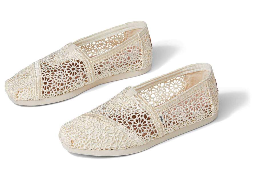 Toms Alpargata Moroccan Crochet Női Alpargatas Bézs Magyarország | HU965-623