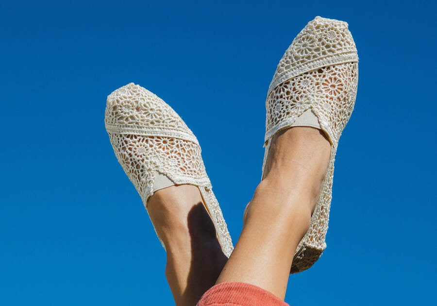 Toms Alpargata Moroccan Crochet Női Alpargatas Bézs Magyarország | HU965-623