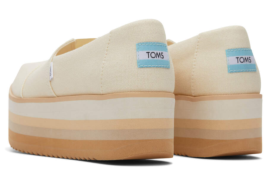 Toms Alpargata Platform Espadrille Női Platform Cipő Krém Magyarország | HU078-125