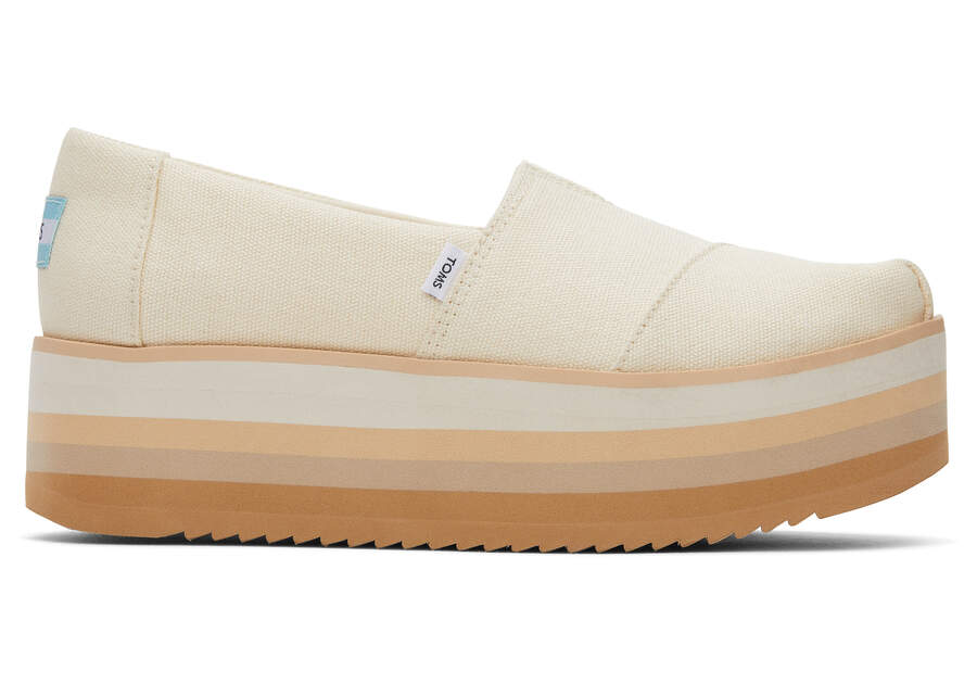 Toms Alpargata Platform Espadrille Női Platform Cipő Krém Magyarország | HU078-125