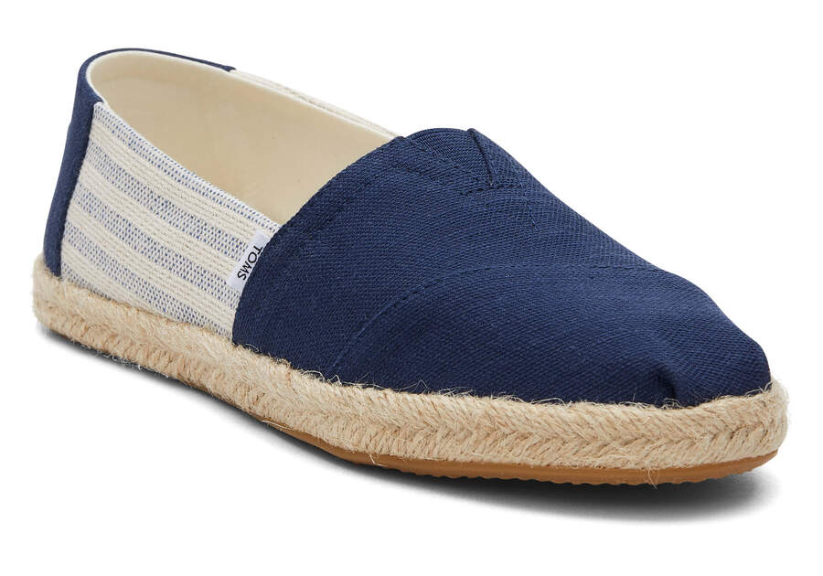 Toms Alpargata Recycled Pamut Rope Espadrille Női Espadrilles Sötétkék Magyarország | HU118-130