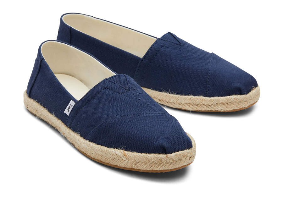 Toms Alpargata Recycled Pamut Rope Espadrille Női Espadrilles Sötétkék Magyarország | HU683-340