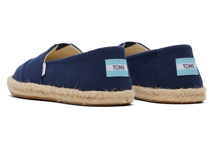 Toms Alpargata Recycled Pamut Rope Espadrille Női Espadrilles Sötétkék Magyarország | HU683-340